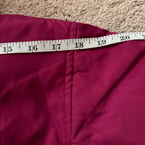 GAP Kids Girl Rose Pink Red Puffer Bomber Jacket Lined Removable Hood Size XL 12 - Picture 9 of 16